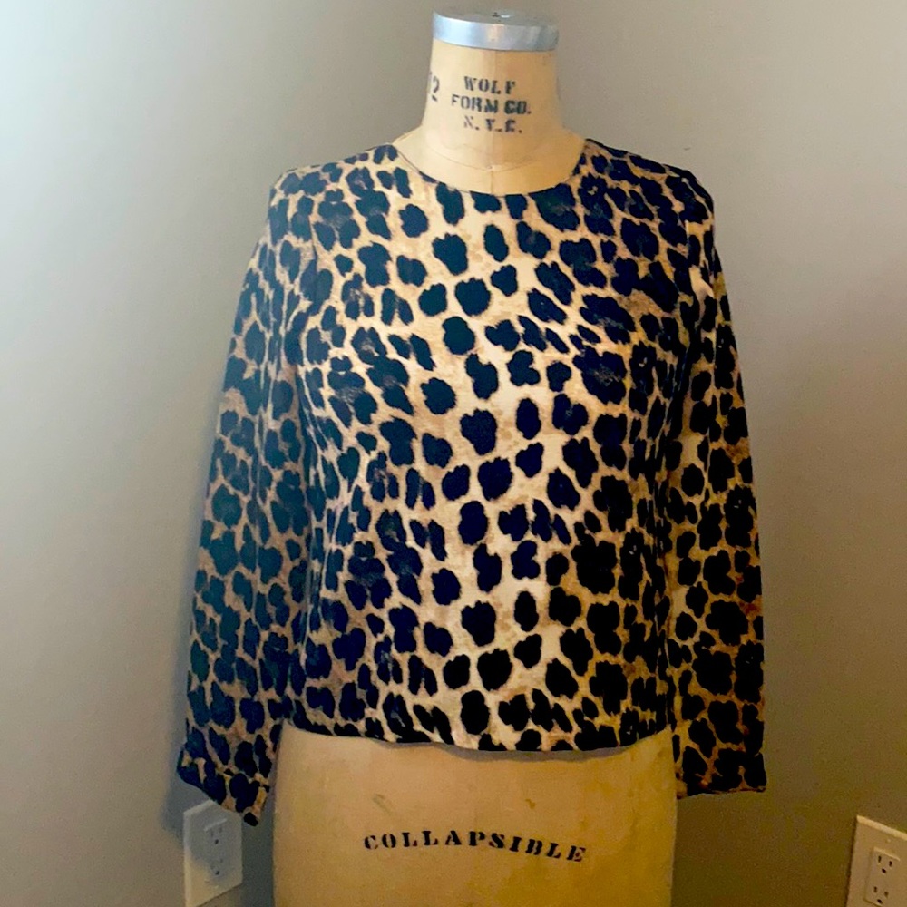 Zara Animal Print Blouse XS |